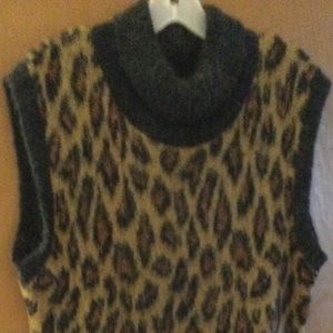 Mohair Leopard print sweater dress
